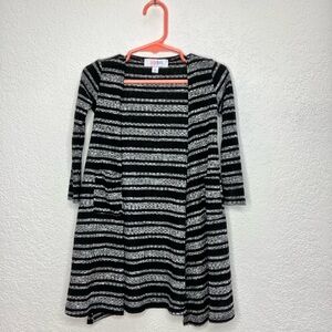 LuLaRoe Black and White A-Line Crew Neck Top